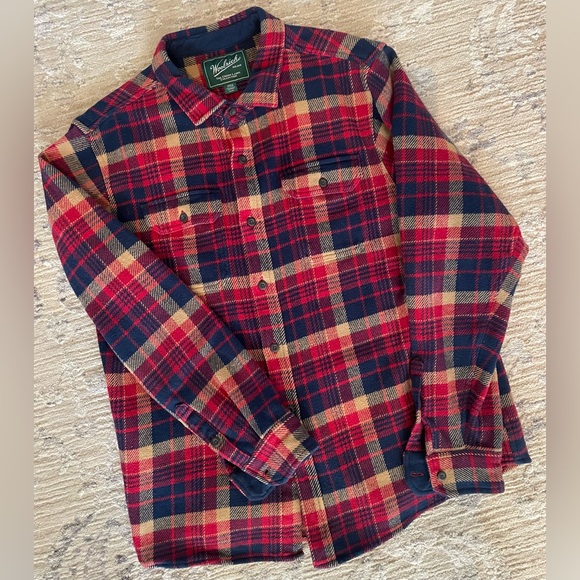 Woolrich The Green Label collection- %100 cotton plaid heavy Shacket Sz XL - Picture 2 of 13